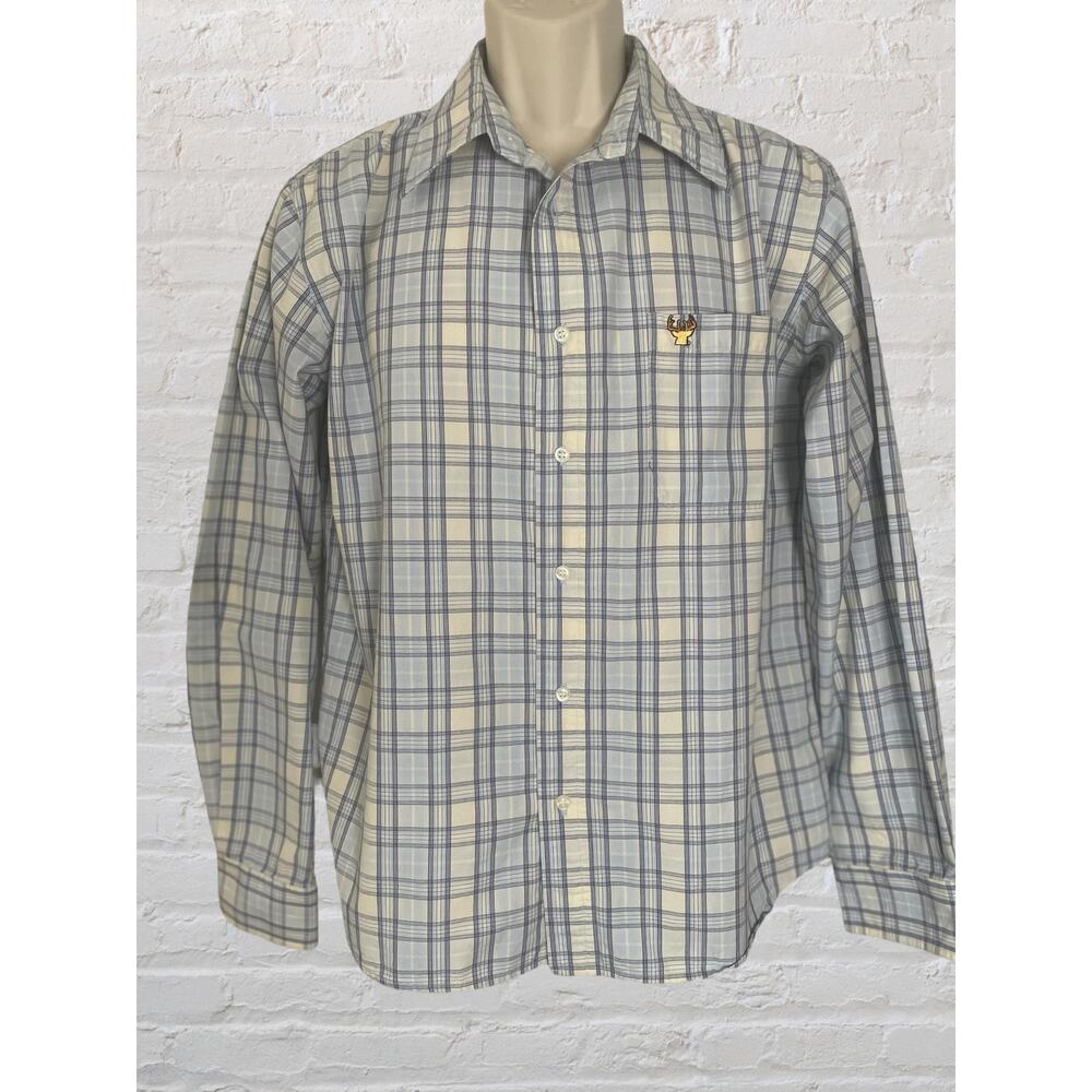 Vintage! 90's Buckhead by‎ Mitchell Long Sleeve Button up, Medium, Buck Logo